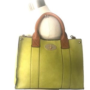 Tote With Cosmetics Bag Lime Women
